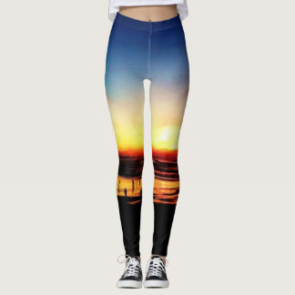 California Beach Sunset Leggings