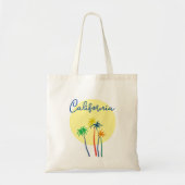 California Beach Sunset Tote Bag (Voorkant)