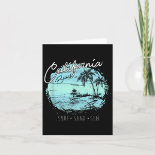 California Beach Surf Summer Surfer Gift Kaart