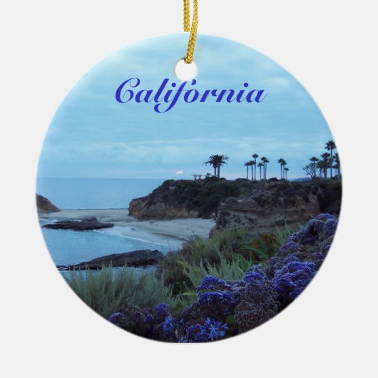 California Beach Uitzicht Keramisch Ornament (Voorkant)
