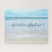 California Beach Waves Het leven is beter in Flip  Legpuzzel (Horizontaal)