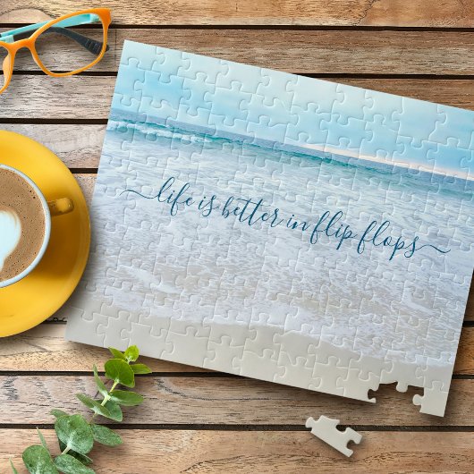 California Beach Waves Het leven is beter in Flip  Legpuzzel