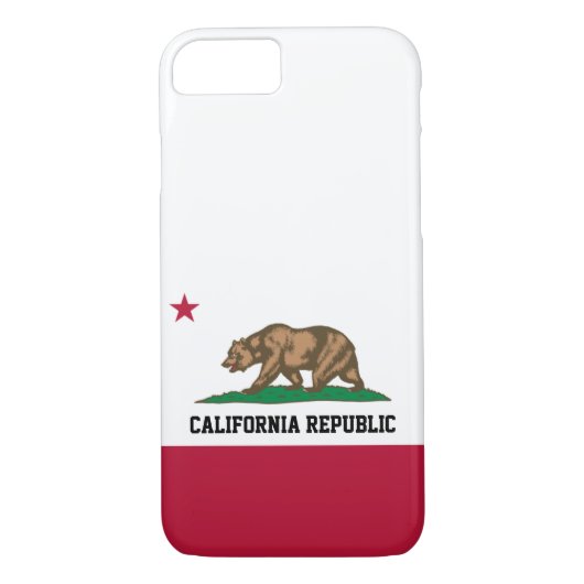 California Beer Republic Flag Grizzly and Star Case-Mate iPhone Case (Achterkant)