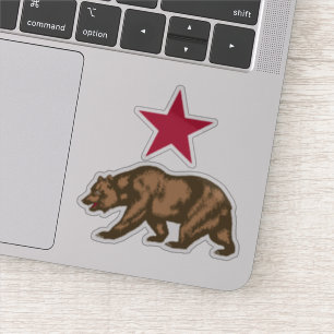California Beer Republic Grizzly and Star Sticker