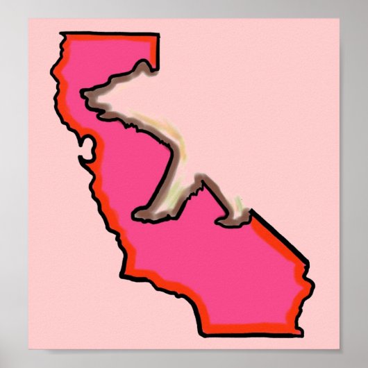 California beer staat roze aangepast formaat poste poster (Voorkant)