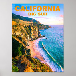 California Big Sur Travel Poster