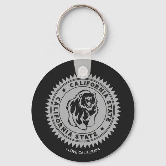 California Black Bear Sleutelhanger Gepersonalisee (Voorkant)