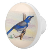 California Blue Jay Knob Keramische Knop (Rechts)