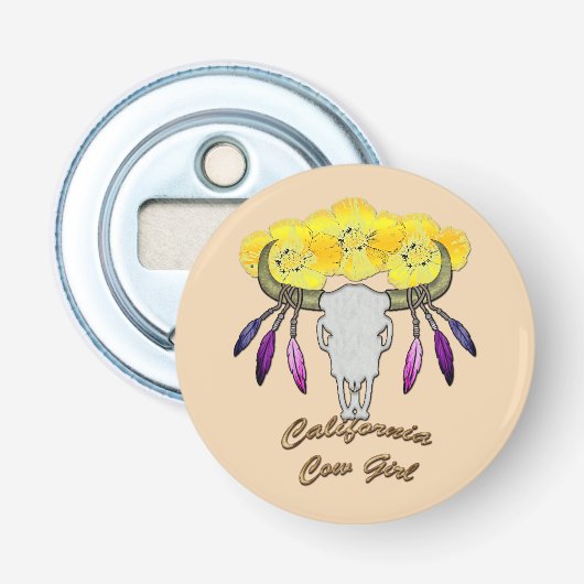 California Boho Cowgirl Button Flesopener (Voorkant)