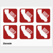 California Bred Vierkante Sticker (Vel)
