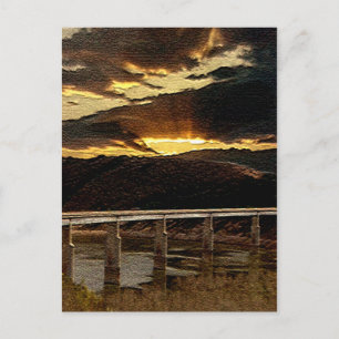 California Bridge Sunrise Briefkaart