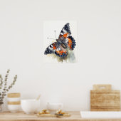 California Butterfly Art Print Poster (Keuken)