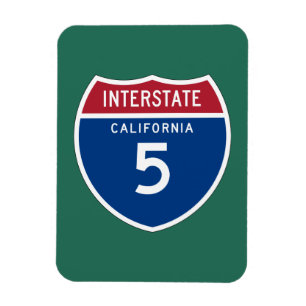 California CA I-5 Interstate Highway Shield - Magneet