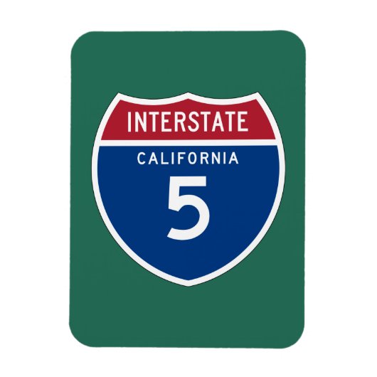 California CA I-5 Interstate Highway Shield - Magneet (Verticaal)