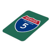 California CA I-5 Interstate Highway Shield - Magneet (Linkerzijde)