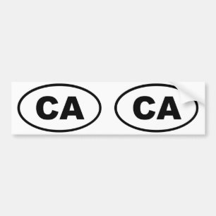 California CA ovaal Bumpersticker
