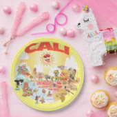 California CALI Beach Paradise Papieren Bordje (Feest)
