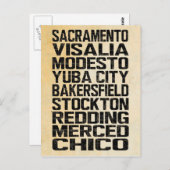 California Central Valley Briefkaart (Voorkant / Achterkant)