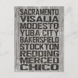 California Central Valley Briefkaart