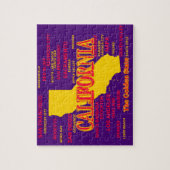 California Cities and Towns State Pride Map Legpuzzel (Verticaal)