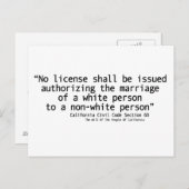 California Civil Code Section 60 Briefkaart Front (Voorkant / Achterkant)