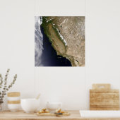 California Cloudfree Satellite Poster (Keuken)