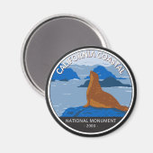 California Coastal National Monument Cirument Retr Magneet (Voorkant / Achterkant)