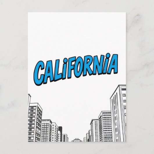 California Comic Style Briefkaart (Voorkant)