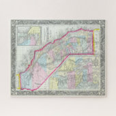  California County Map, door Mitchell, 1860: Legpuzzel (Horizontaal)