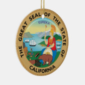 California Crest kerstversiering Keramisch Ornament (Rechts)