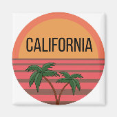 California Cute Design Ideeën Pattern Sunset Palms Magneet (Voorkant)