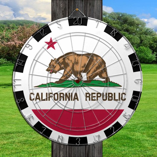 California Dartboard USA & California Flag/game Dartbord