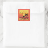 California Design - Stickers Carré (Sac)