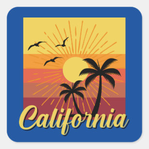 California Design - Stickers Carré
