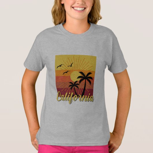 California Design - T-shirt de base pour filles (Devant)