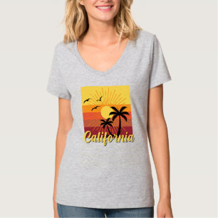 California Design - T-shirt met V-hals voor dames