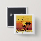 California Design - Vierkante Button (Voorkant /achterkant)