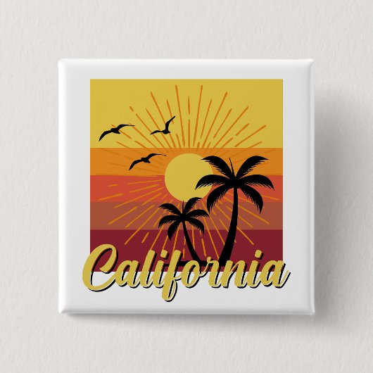 California Design - Vierkante Button (Voorkant)