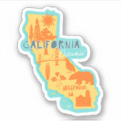 California Dreamin' Illustrated sticker (Devant)