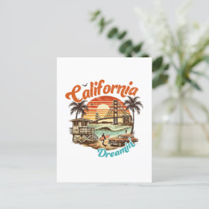 California Dreamin' - Kustbrug, strand Briefkaart