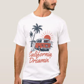 California Dreamin' Surf Van Palms T-shirt (Voorkant)