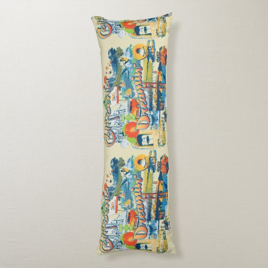 California Dreaming Home Decor Lichaamskussen (Achterkant (Verticaal))