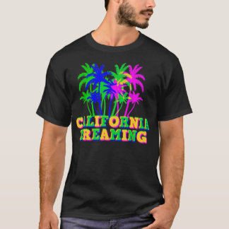 California Dreaming Multi Color Souvenir T-shirt