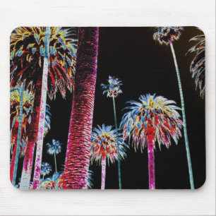 California Dreaming Neon Palm Tree Muismat Art