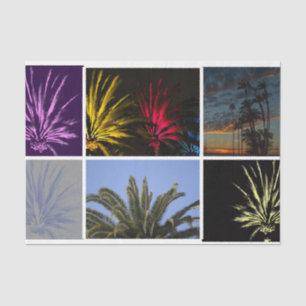 California Dreaming Palm Tree Decoupage Foto Tissuepapier