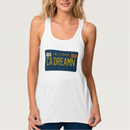 California Dreaming Retro 1969 Cali License Plate  Tanktop