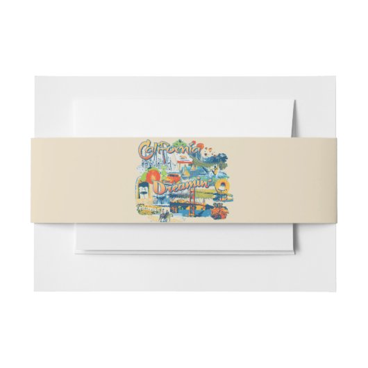 California Dreaming Uitnodigingen Wikkel (Voorkant Voorbeeld)