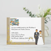 California Dreaming Wedding Invitation Kaart (Staand voorkant)