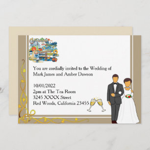 California Dreaming Wedding Invitation Kaart