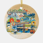 California Dromen Keramisch Ornament (Voorkant)